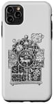 Coque pour iPhone 11 Pro Max Horloge de course à pied en hickory style steampunk, souris