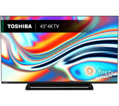 TOSHIBA Fire TV 43UF3F53DB  Smart 4K Ultra HD HDR LED TV with Amazon Alexa, Black