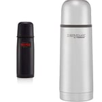 Thermos 104883 Light and Compact Flask, Stainless Steel, Midnight Blue, 350 ml & 181114 ThermoCafé Stainless Steel Flask, Multicolour, 0.35 L