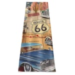 CONICIXI Yoga mat Old Classic Car Theme American Vintage Route 66 Diner Motorcycle Shabby Chic 5mm Thick Pilates Exercise mats for stay home workout Gym Fitness Meditation Rug