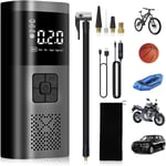 Compresseur À Air Portatif 6000Mah,150Psi Mini Pompe A Velo Electrique Avec Écran Lcd Et Lampe Led,Gonfleur Electrique Pneu Sans Fil,Type-C Charge,4 Modes Pour Voiture,Velo,Moto,Balle