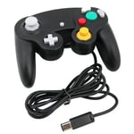 Black Wired Controller for GameCube Nintendo GC and Wii Console Classic Joypad