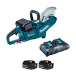 Makita DCE090PF-2 Twin 18v Brushless Disc Cutter (2x3Ah)