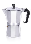 alpina Cafetière - 270 ML - Machine à café - ⌀10 x 19 CM - 320 GR - Faire du café sans électricité - 1 tasse à la fois - Également sur gaz/halogène/céramique - Aluminium