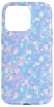 iPhone 15 Pro Max Pink & Blue Mosaic Aura Snowflakes Beautiful Winter Case