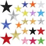 DAJISI 22 PCS Star Iron on Patches, Star Patches Embroidered Applique Colorful Iron on Patches Bulk Sew Star Patches with Sewing Kit for Crafts Backpacks DIY Clothing Repair