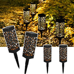 GIGALUMI Solar Lights Outdoor Garden,Garden Lights Solar Powered Waterproof,Solar Garden Lights for Lawn, Patio,Yard,Pathway,Auto On/Off,4 Pack,Warm White