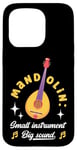 Coque pour iPhone 15 Pro Mandoline Petit Instrument Grand Son Mandoline Joueur Musicien