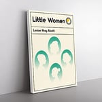 Big Box Art Book Cover Little Women Louise May Alcott Canvas Wall Art Print Ready to Hang Picture, 76 x 50 cm (30 x 20 Inch), White, Cream, Turquoise