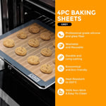 4pcs Silicone Baking Mat Sheet BBQ Cooking Cupcake Case Bake Cake Oven Tray UK