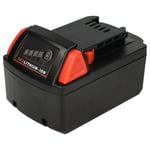 EXTENSILO Batterie compatible avec Milwaukee M18 CAG125XPD-502X, CAG125XPDB, CAG125XPDB-0X outil électrique (5000 mAh, Li-ion, 18 V)