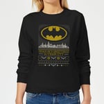 DC Comics Batman Seasons Greetings From Gotham Pull de Noël Femme - Noir - 3XL