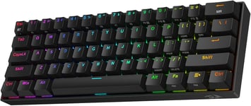 Redragon K530 Pro Draconic 60% Wireless RGB Mechanical Keyboard, 3-Mode 61 Keys