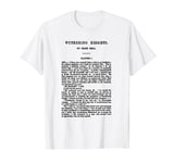 HIGH RESOLUTION Wuthering Heights Emily Bronte First Page T-Shirt