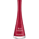 BOURJOIS - Vernis À Ongles 1 Seconde 10 Red Carpet - Séchage Rapide En 50 Secondes - Pinceau Panoramique Anti Débordement - Application Facile - Couleur Intense - 9 ml