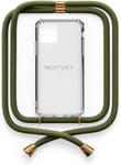 The Phone Necklace - Collier Pour Telephone Portable Iphone 12 Pro Max En Dark Olive | Etui Transparent Pour Telephone Portable Avec Cordon De Haute Qualite ¿¿ Porter Autour Du Cou