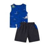 HINK Baby Outfit Unisex,Toddler Baby Boys Girls Sleeveless Cartoon Dinosaur Tops+Shorts Sports Outfits 3-4 Years Blue Girls Outfits & Set For Baby Valentine'S Day Easter Gift