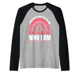 Dressed in pink for the one who made me who I am Raglan Baseball Tee