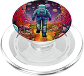 Astronaut Walking In Space Planet Galaxy Spaceman PopSockets PopGrip pour MagSafe