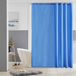 Furlinic Rideau Douche Lesté,Imperméable,Lavable en Machine,Antibactérien,180 x 180 cm,Bleu,Rideaux Baignoire pour Salle de Bain,Anti Moisissure,Tissu en Polyester,avec 12 Crochets