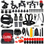 120 PCS Camera GoPro Accessories Hero 8 7 6 5 Black HD Action Camera Sport Kit