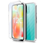 Coque Cool Silicone 3D pour Xiaomi Redmi 12C (Transparent Avant + arrière)