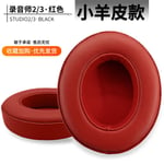 Earpads Coussinets de Rechange Coussinets d'oreille Oreillette de Remplacement Coussins en Mousse pour Casque Beats Studio 2.0 3.0 Ingénieur du son 2e et 3e génération Magic Sound Recorder 2,0/3,0 Cache-oreilles, peau de mouton rouge