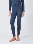 John Lewis Wool Blend Thermal Leggings, Mid Blue