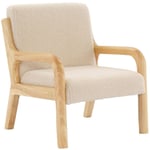 Sweeek - Fauteuil scandinave enfant en bois et tissu bouclette beige