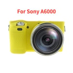 Étui de caméra en Silicone,housse de protection pour appareil photo Sony Alpha A6000 A6100 A6300 A6400 A6500 A6600 A5100 A5000 - Type A6000 Yellow