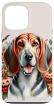 iPhone 13 Pro Max American English Coonhound Dog Halloween Watercolor Artwork Case