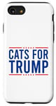 Coque pour iPhone SE (2020) / 7 / 8 Cats For Trump Funny US Election 2024 Débat présidentiel