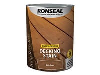 RONSEAL Q/D DECKING STAIN RICH TEAK 5L, PAINT