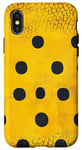 Coque pour iPhone X/XS Jaune Minimaliste Polka Dots Définition Vêtements