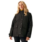 Regatta Womens Orla Kiely Mid Length Waterproof Jacket - Black - Size 20 UK