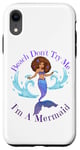 Coque pour iPhone XR Beach Don't Try Me I'm A Mermaid Funny Black Sirmaids Women