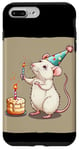 iPhone 7 Plus/8 Plus White Rat Birthday Wishes for funny Rodents and Rats Lovers Case