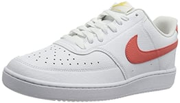 Nike Femme Court Vision Low Chaussure de Marche, White/Magic Ember-Saturn Gold, 38.5 EU