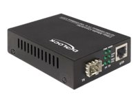 Delock Delock Media Converter 10/100/1000Base-T To 100/1000Base-X Sfp - Fibermedieomformer - 1Gbe - 10Base-T, 100Base-Tx, 1000Base-T, 1000Base-X, 100Base-X - Rj-45 / Sfp (Mini-Gbic)