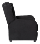 DC430 Fåtölj Alcantara tyg. recliner. 49cm bred sittdyna. svart