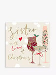 Woodmansterne Sister Champagne Glass Christmas Card