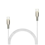 Fixed Metal USB-C til USB-C PD Kabel 100W - 1.2m - Hvit