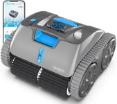 WYBOT Robot Piscine Fond et Parois 15000 mAh(avec APP), Robot Piscine sans Fil 180 mins Aspirateur Piscine Hors Sol avec Escalade Murale, Navigation Intelligente, 3 Moteurs (Osprey 700 Max)