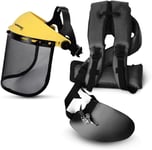 Kit protection débroussailleuse casque visière + harnais sécurité universel pro