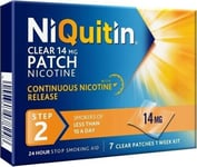 NiQuitin Clear Patch Step 2 - 14mg - 7 Patches - EXP: 04/2027