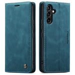 XTCASE Coque pour Samsung Galaxy A54 5G Étui en Cuir Housse à Rabat Portefeuille Pochette Fermeture Magnétique Clapet Case Porte Carte Flip Cover Support Fonction - Bleu