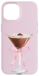 Coque pour iPhone 15 Esthétique Rose Matrini Y2K Coquette Espresso Martini Lover