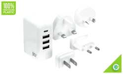 Juice USB-A and USB-C Travel Universal Charger - White