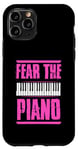 Coque pour iPhone 11 Pro Fear The Piano Joueur de piano style vieilli