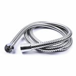 Universal Stainless Steel Chrome 2.0M Shower Head Hose Pipe Bathroom UK Seller